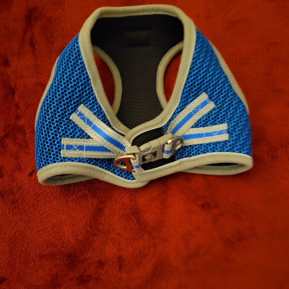 ZUNEA Small Dog Harness Blue And Black Size L